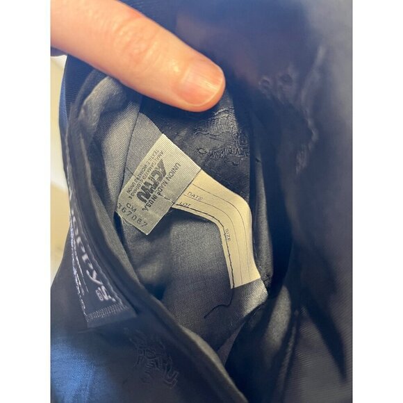 Burberrys Vintage Black Silver Button Wool Sport Coat Blazer 45L - Picture 12 of 13